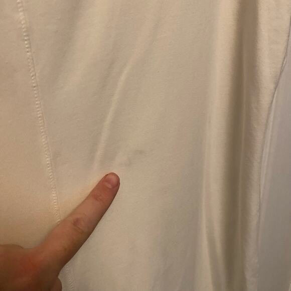 PERUVIAN Connection Dress Pima Cotton Tank Cream Double Layer Casual Chic Boho - Picture 5 of 6